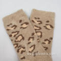 Hilo de plumas leopardo calcetines acogedores